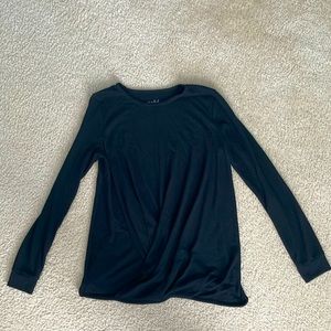 Maternity-Small- Super soft black sweater with Ruching in front.